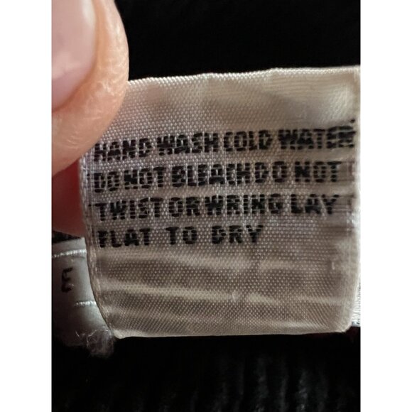 Vintage 90s handknit Knitting Needles holiday snowflake turtleneck sweater L - Picture 11 of 11